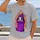 Purple Bin Creature With Flames For Playful Streetwear And Everyday Casual Outings For Teens All-over Print Unisex T-shirt - 2
