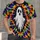 Colorful Tie-Dye Ghost for Halloween Parties and Spooky Season Celebrations All-over Print Unisex T-shirt - 1