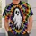 Colorful Tie-Dye Ghost for Halloween Parties and Spooky Season Celebrations All-over Print Unisex T-shirt - 6
