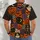 Pumpkin Bat Ghost Patchwork for Halloween Parties and Autumn Festivities All-over Print Unisex T-shirt - 4