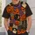 Pumpkin Bat Ghost Patchwork for Halloween Parties and Autumn Festivities All-over Print Unisex T-shirt - 6