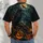 Raven Moonlit Pumpkin Lantern Scene for Halloween Night and Autumn Seasonal Wear All-over Print Unisex T-shirt - 4