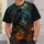 Raven Moonlit Pumpkin Lantern Scene for Halloween Night and Autumn Seasonal Wear All-over Print Unisex T-shirt - 6