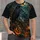 Raven Moonlit Pumpkin Lantern Scene for Halloween Night and Autumn Seasonal Wear All-over Print Unisex T-shirt - 1