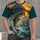Largemouth Bass at Sunset with Mountain Lake Scenery for Outdoor Anglers and Lake Lovers All-over Print Unisex T-shirt - 1