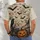 Vintage Halloween Bats, Pumpkins And Raven For Spooky Autumn Gatherings And Parties All-over Print Unisex T-shirt - 4