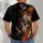 Sugar Skull, Marigold Flowers and Hummingbirds for Día de Muertos Celebrations All-over Print Unisex T-shirt - 4