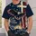 Bald Eagle Cross Mountain Sunrise Faith Art for Patriotic Worship and Freedom Gatherings All-over Print Unisex T-shirt - 6