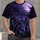 Moonlit Purple Graveyard Scene for Halloween Parties and Mysterious Gothic Style All-over Print Unisex T-shirt - 1