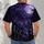 Moonlit Purple Graveyard Scene for Halloween Parties and Mysterious Gothic Style All-over Print Unisex T-shirt - 4