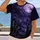 Moonlit Purple Graveyard Scene for Halloween Parties and Mysterious Gothic Style All-over Print Unisex T-shirt - 2