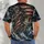 Bass Skeleton Angler and Flagged Fish for Outdoor Fishing Adventures and Angler Gifts All-over Print Unisex T-shirt - 4
