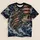 Bass Skeleton Angler and Flagged Fish for Outdoor Fishing Adventures and Angler Gifts All-over Print Unisex T-shirt - 5