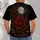 Crimson Thorned Rose Beneath a Full Moon for Gothic Romance and Dark Botanical Lovers All-over Print Unisex T-shirt - 4