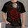Crimson Thorned Rose Beneath a Full Moon for Gothic Romance and Dark Botanical Lovers All-over Print Unisex T-shirt - 1