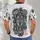 Black And White Folk Art Faces With Red Lettering For Creative Everyday Style All-over Print Unisex T-shirt - 4