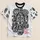 Black And White Folk Art Faces With Red Lettering For Creative Everyday Style All-over Print Unisex T-shirt - 5