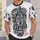 Black And White Folk Art Faces With Red Lettering For Creative Everyday Style All-over Print Unisex T-shirt - 6