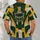 Forest Green Football Helmet Patchwork for Game Day and Outdoor Sports Fans All-over Print Unisex T-shirt - 4