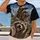 Sasquatch Riding Dinosaur and Raccoon Selfie, Funny Birthday Gift for Dad or Brother All-over Print Unisex T-shirt - 2