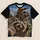 Sasquatch Riding Dinosaur and Raccoon Selfie, Funny Birthday Gift for Dad or Brother All-over Print Unisex T-shirt - 5