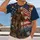 Patriotic Gorilla and Eagle Flag Scene for Independence Day and Americana Fans All-over Print Unisex T-shirt - 2