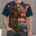 Patriotic Gorilla and Eagle Flag Scene for Independence Day and Americana Fans All-over Print Unisex T-shirt - 1
