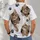 Curious Tabby Kittens And Paw Marks For Cat Lovers, Playful Everyday Gift For Pet Fans All-over Print Unisex T-shirt - 4