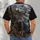 Majestic Deer and Misty Forest Scene for Hiking, Camping and Outdoor Adventures All-over Print Unisex T-shirt - 4