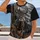 Majestic Deer and Misty Forest Scene for Hiking, Camping and Outdoor Adventures All-over Print Unisex T-shirt - 2