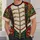 Emerald Green And Crimson Marching Band Uniform For Holiday Cosplay All-over Print Unisex T-shirt - 6