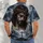 Crowned Sorrowful Christ and Cross for Faithful Devotional Wear All-over Print Unisex T-shirt - 4
