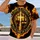 Fiery Golden Fist And Cross For Faith Gatherings And Everyday Strength For Men All-over Print Unisex T-shirt - 2