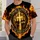 Fiery Golden Fist And Cross For Faith Gatherings And Everyday Strength For Men All-over Print Unisex T-shirt - 6