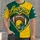 Green And Yellow Heart Football Helmet For Game Day Spirit And Holiday Cheer Fans All-over Print Unisex T-shirt - 1