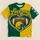 Green And Yellow Heart Football Helmet For Game Day Spirit And Holiday Cheer Fans All-over Print Unisex T-shirt - 5