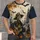 Skeleton Guitarists, Bats and Autumn Leaves for Halloween Night Celebrations All-over Print Unisex T-shirt - 1