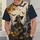 Skeleton Guitarists, Bats and Autumn Leaves for Halloween Night Celebrations All-over Print Unisex T-shirt - 6