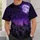 Moonlit Graveyard And Purple Full Moon For Halloween Nighttime Celebrations All-over Print Unisex T-shirt - 6