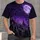 Moonlit Graveyard And Purple Full Moon For Halloween Nighttime Celebrations All-over Print Unisex T-shirt - 1
