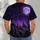 Moonlit Graveyard And Purple Full Moon For Halloween Nighttime Celebrations All-over Print Unisex T-shirt - 4