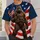 Furry Tactical Gorilla with American Flag for Summer Celebrations and Casual Patriotic Style All-over Print Unisex T-shirt - 6