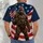 Furry Tactical Gorilla with American Flag for Summer Celebrations and Casual Patriotic Style All-over Print Unisex T-shirt - 4