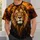 Golden Lion Portrait for Bold Outdoor Adventures and Everyday Wild Spirit Seekers All-over Print Unisex T-shirt - 6