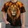 Golden Lion Portrait for Bold Outdoor Adventures and Everyday Wild Spirit Seekers All-over Print Unisex T-shirt - 1