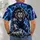 Armored Roaring Lion and Electric City Skyline for Game Day Fans and Detroit Pride All-over Print Unisex T-shirt - 4