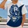 roaring lion mascot; navy And Blue Sports Color Blocking Roaring Lion Mascot in Navy and White All-over Print Unisex T-shirt - 2