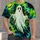 Glowing Ghost and Tie-Dye Halloween Colors for Spooky Season Youth Style All-over Print Unisex T-shirt - 1