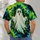 Glowing Ghost and Tie-Dye Halloween Colors for Spooky Season Youth Style All-over Print Unisex T-shirt - 4