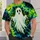 Glowing Ghost and Tie-Dye Halloween Colors for Spooky Season Youth Style All-over Print Unisex T-shirt - 6